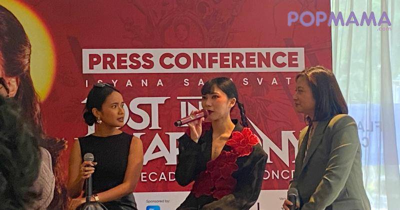 Press Conference Isyana Sarasvati Lost In Harmony : A Decade Concert di Titik Temu Cafe SCBD, Jakarta, Jumat (1/11/24). - Popmama.com/Salsyabila Sukmaningrum
